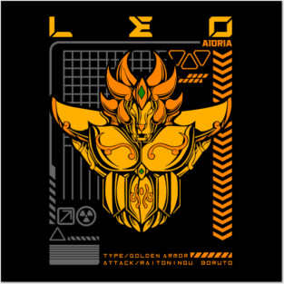 Leo Aiolia Saint Seiya Futuristic Armor Posters and Art