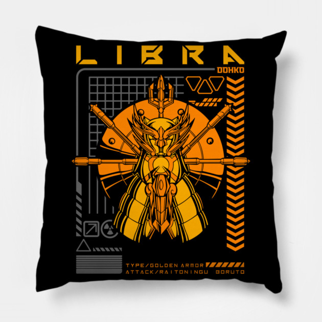 Libra Dohko Saint Seiya Futuristic Armor Pillow by Otaku Vibes