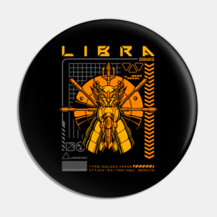 Libra Dohko Saint Seiya Futuristic Armor Pin