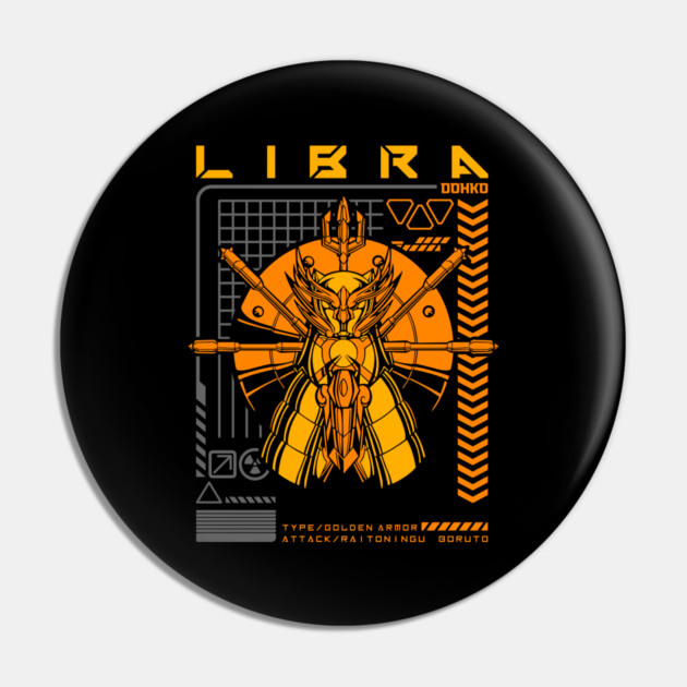 Libra Dohko Saint Seiya Futuristic Armor Pin by Otaku Vibes