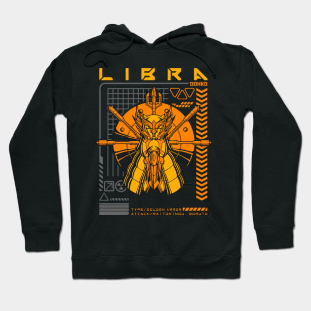 Libra Dohko Saint Seiya Futuristic Armor Hoodie by Otaku Vibes