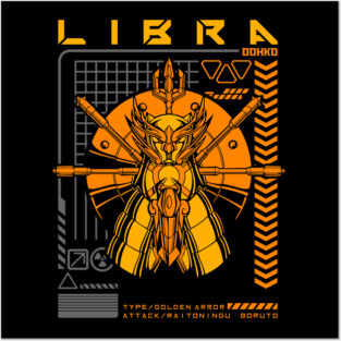Libra Dohko Saint Seiya Futuristic Armor Posters and Art