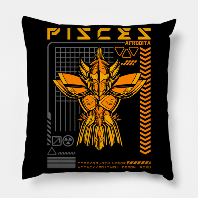 Pisces Aphrodite Saint Seiya Futuristic Armor Pillow by Otaku Vibes