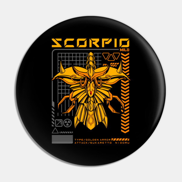 Scorpio Milo Saint Seiya Futuristic Armor Pin by Otaku Vibes