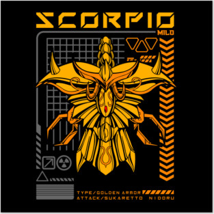 Scorpio Milo Saint Seiya Futuristic Armor Posters and Art