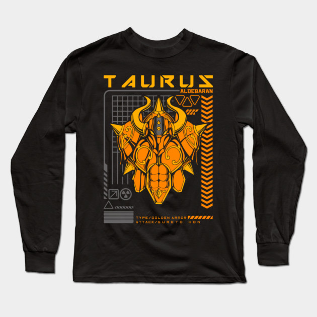 Taurus Aldebaran Saint Seiya Futuristic Armor Long Sleeve T-Shirt by Otaku Vibes