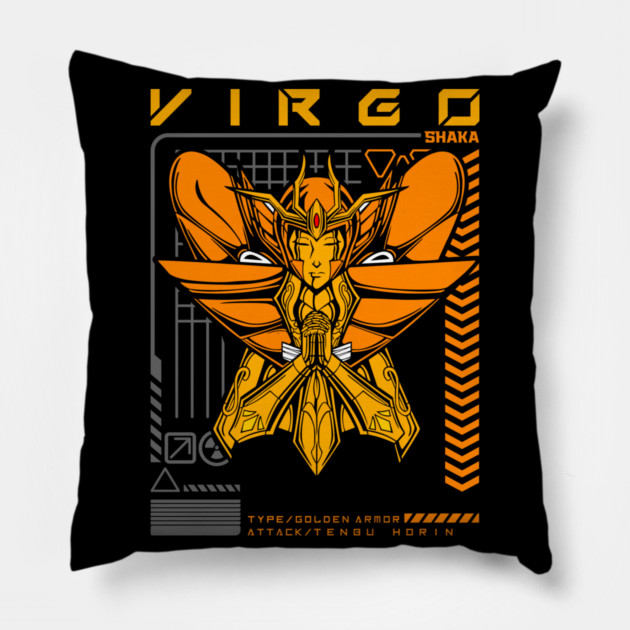 Virgo Shaka Saint Seiya Futuristic Armor Pillow by Otaku Vibes
