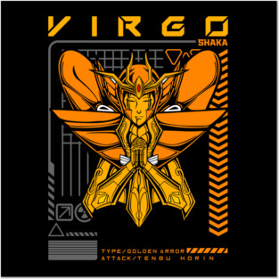 Virgo Shaka Saint Seiya Futuristic Armor Posters and Art