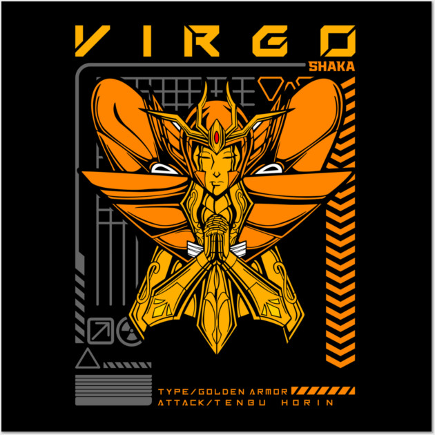 Virgo Shaka Saint Seiya Futuristic Armor Wall Art by Otaku Vibes