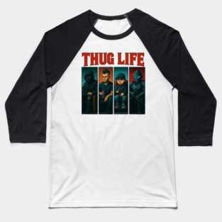 Thug Life Squad Hacker Punk Gang Tee Baseball T-Shirt