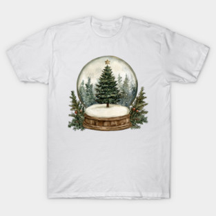 Christmas Tree in Snow Globe T-Shirt