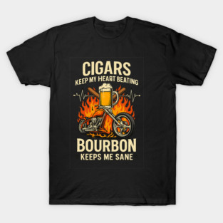 Aged to Perfection - Cigars and Bourbon T-Shirt
