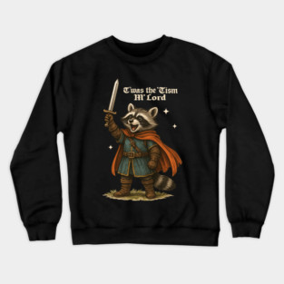 TWAS The Tism M Lord Funny Vintage Raccoon Graphic Autism Crewneck Sweatshirt