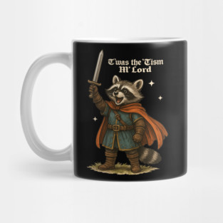 TWAS The Tism M Lord Funny Vintage Raccoon Graphic Autism Mug
