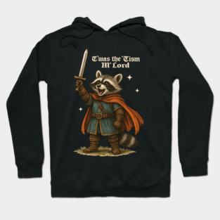 TWAS The Tism M Lord Funny Vintage Raccoon Graphic Autism Hoodie