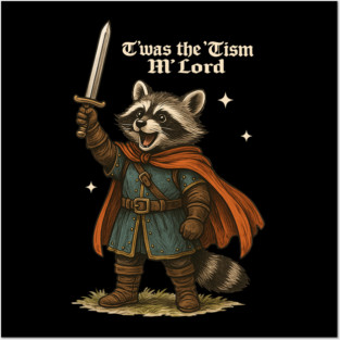 TWAS The Tism M Lord Funny Vintage Raccoon Graphic Autism Posters and Art