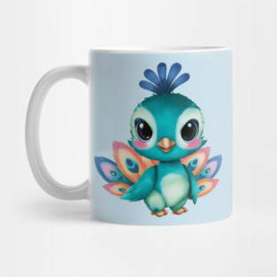 Tiny Colorful Bird Mug