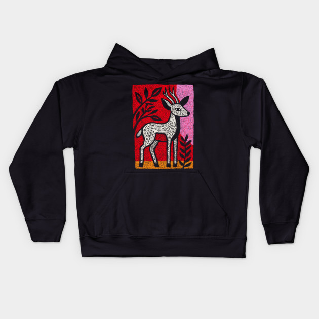 Gentle Fawn | The Forest Spirit Cernunnos Kids Hoodie by TuncGK