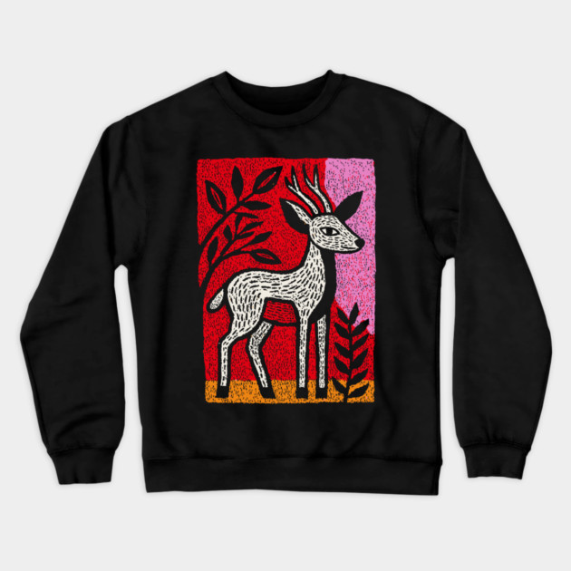 Gentle Fawn | The Forest Spirit Cernunnos Crewneck Sweatshirt by TuncGK