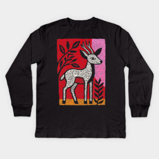 Gentle Fawn | The Forest Spirit Cernunnos Kids Long Sleeve T-Shirt
