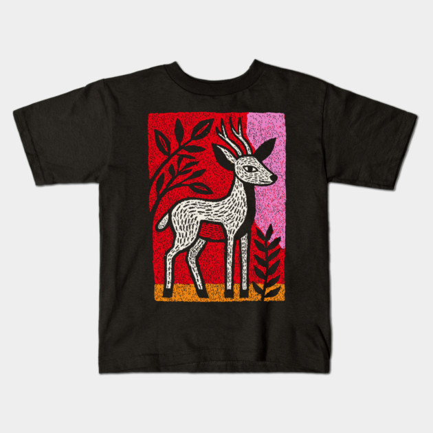 Gentle Fawn | The Forest Spirit Cernunnos Kids T-Shirt by TuncGK
