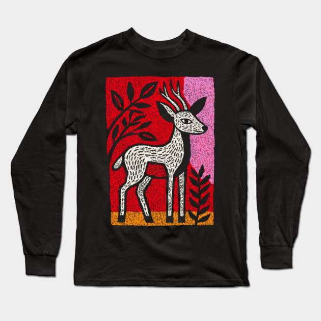 Gentle Fawn | The Forest Spirit Cernunnos Long Sleeve T-Shirt by TuncGK