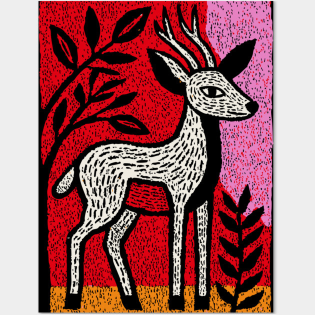 Gentle Fawn | The Forest Spirit Cernunnos Wall Art by TuncGK