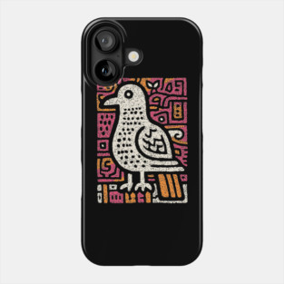 Peace Dove | Abstract Folk Art Bird Phone Case