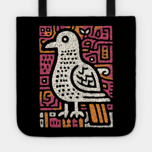 Peace Dove | Abstract Folk Art Bird Tote