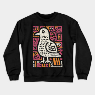 Peace Dove | Abstract Folk Art Bird Crewneck Sweatshirt