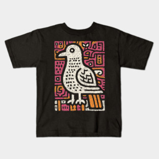 Peace Dove | Abstract Folk Art Bird Kids T-Shirt