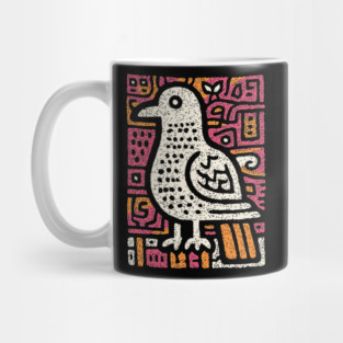 Peace Dove | Abstract Folk Art Bird Mug