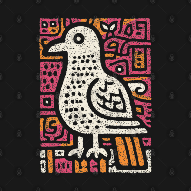 Peace Dove | Abstract Folk Art Bird by TuncGK