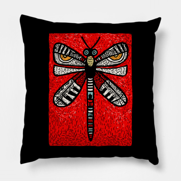 Sacred Dragonfly | The Soul's Messenger Pillow by TuncGK