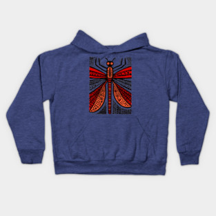 Pop Art Dragonfly | Intricate Insect Graphic Kids Hoodie