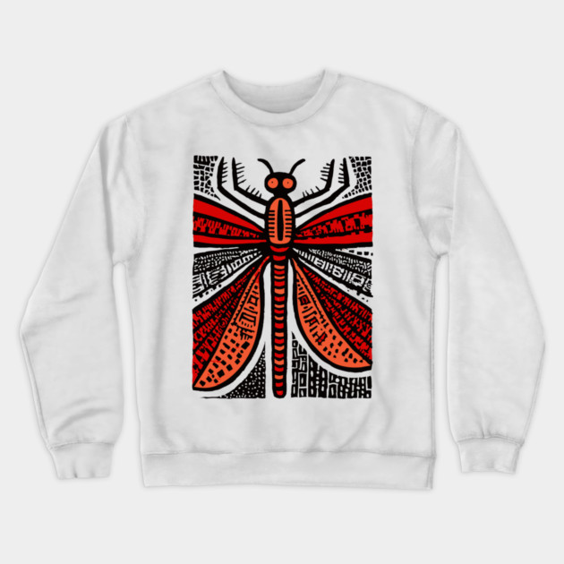 Pop Art Dragonfly | Intricate Insect Graphic Crewneck Sweatshirt by TuncGK
