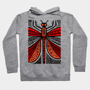 Pop Art Dragonfly | Intricate Insect Graphic Hoodie