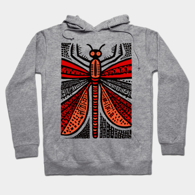 Pop Art Dragonfly | Intricate Insect Graphic Hoodie by TuncGK