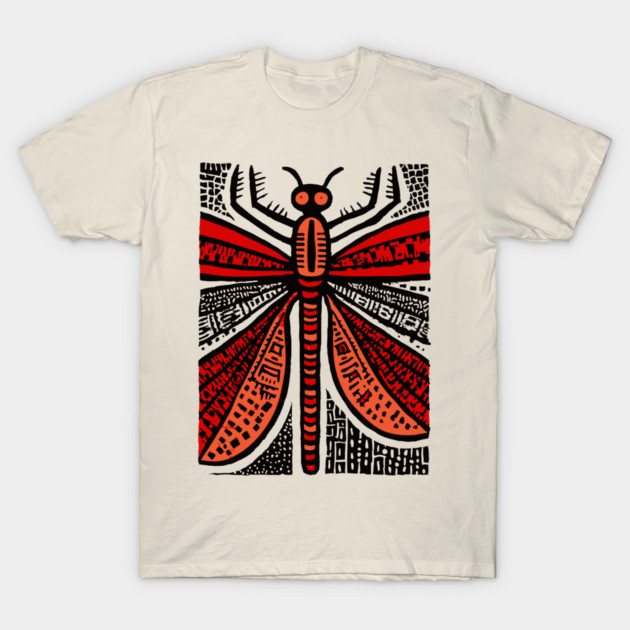 Pop Art Dragonfly | Intricate Insect Graphic T-Shirt by TuncGK