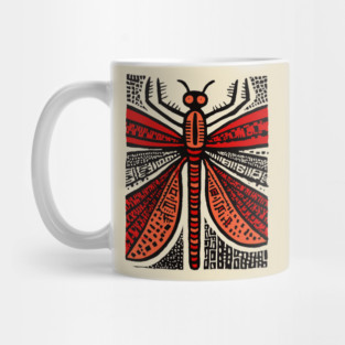 Pop Art Dragonfly | Intricate Insect Graphic Mug