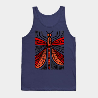 Pop Art Dragonfly | Intricate Insect Graphic Tank Top