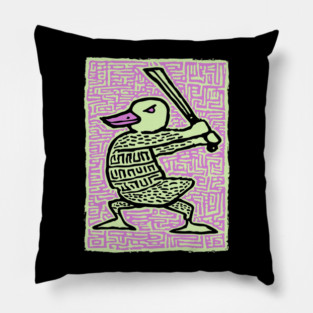 Duck Warrior | The Quacking Barbarian Pillow