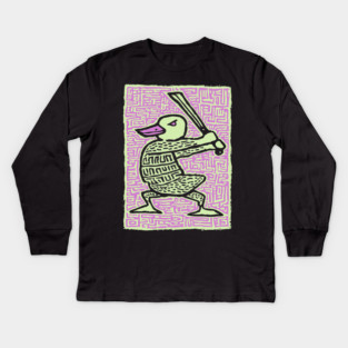 Duck Warrior | The Quacking Barbarian Kids Long Sleeve T-Shirt
