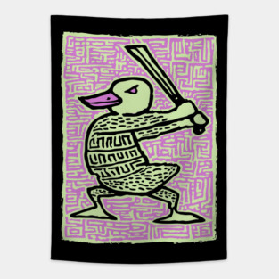 Duck Warrior | The Quacking Barbarian Tapestry