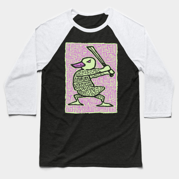 Duck Warrior | The Quacking Barbarian Baseball T-Shirt by TuncGK