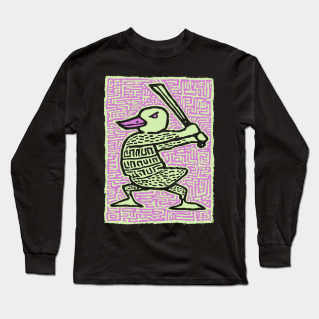Duck Warrior | The Quacking Barbarian Long Sleeve T-Shirt by TuncGK