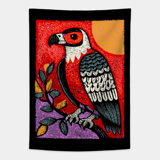 Psychedelic Eagle | Vision Quest Spirit Guide Tapestry by TuncGK