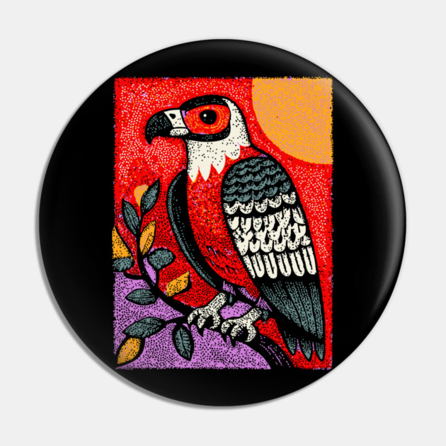 Psychedelic Eagle | Vision Quest Spirit Guide Pin by TuncGK