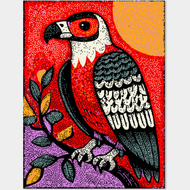 Psychedelic Eagle | Vision Quest Spirit Guide Wall Art by TuncGK