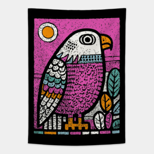 Psychedelic Eagle Totem | Vision Quest Spirit Guide Tapestry